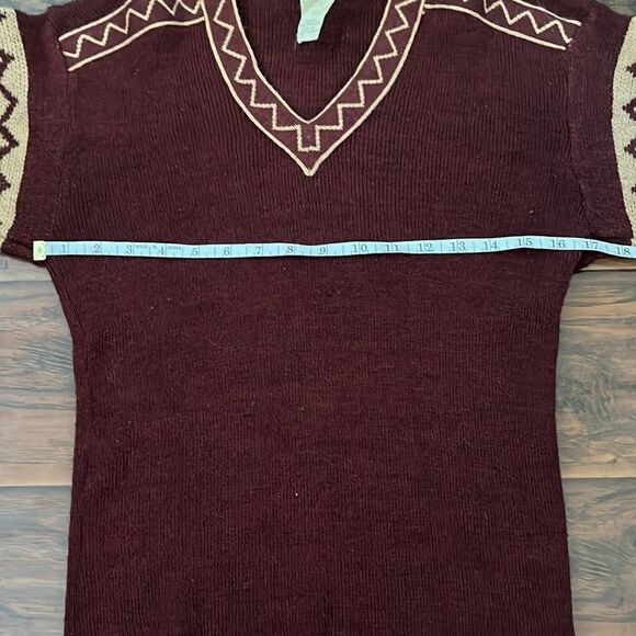 Vintage The Red Eye Southwestern Fringe Pullover Sweater Boho Casual Western - Picture 5 of 9